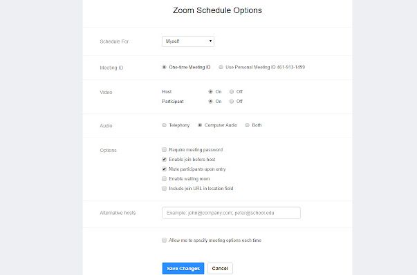 Agendamento com Zoom Scheduler